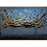 150cm 250cm Length Mirror Stainless Steel Wall Sculpture for sale