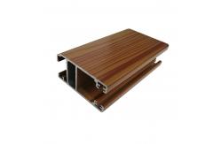China Sliding Windows Building Materials 6063 T5 Wood Finish Aluminium Profiles supplier