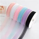 Customized Color 3cm Lace Ribbon for Wedding Dress Accessories Flower Bouquet and Baking Packaging for sale