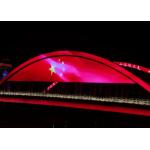 IP67 90W/Sqm Glass LED Video Wall 2R2G2B Media Facade LED Panel for sale