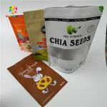 Food Grade Protein Powder Dry Nut Stand Up Zipper Pouch Transparent Packaging Bag for sale
