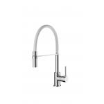 White Polished High Pressure Kitchen Mixer Faucet Aerator Water Outlet 1 Hole for sale