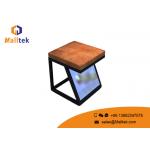 Metal Square Mirrored Shoe Bench Retail Shop Fittings For Shoe Store And Sports Brand Store for sale