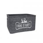 Household Dog Cat Pet Toy Storage Bin With Metal Handles for sale