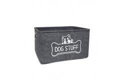 China Household Dog Cat Pet Toy Storage Bin With Metal Handles supplier