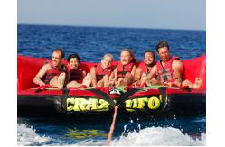 China Crazy Ufo Towable Inflatables / Adults And Child Inflatable Water Sport Games supplier