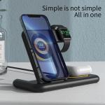 2022 New Arrival Transparent 3 In 1 Charging Dock Foldable 3 In 1 Wireless Charger For Apple for sale