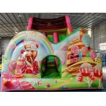 Amusement Park Inflatable Dry Slides Candy House Inflatable Slides Castle For Kids