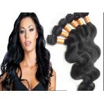 Color 1B Body Wave Peruvian Human Hair Extensions With Unprocessed for sale