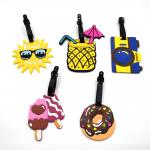 Cartoon Silicone Luggage Tags for Suitcases and Schoolbags on Summer Vacation for sale