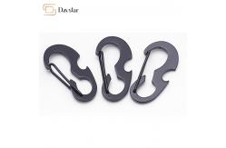 China Metal Bottle Opener Carabiner , Keychain Spring Hook Hiking D Shaped Buckle supplier