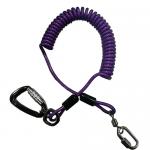 Spiral Style Tool Safety Lanyards Stop Drop Tooling Expandable Nylon Core Purple for sale