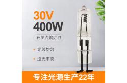 China Two 2 Pin Halogen Bulb 400W 30V 75mm Length supplier