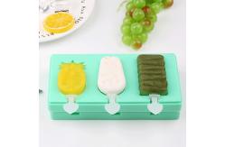 China Multifunction 3 Cavities Silicone Ice Cube Trays For Ice Cream supplier