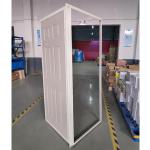 Customized Slimline Aluminium French Doors White Anti Theft