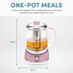 1.5L 1500W Glass Water Kettle Clear Tea Kettle With Infuser LED Base