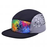 Contrast Stitching Camper Cap With Sports Mesh Sweatband For Outdoor Activities for sale