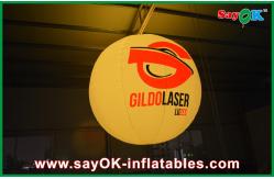 China Large White Oxford Cloth Inflatable Lighting Ballon For Advertising supplier