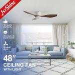 48 Inches Plastic Smart App Control Ceiling Fan For Low Ceiling for sale