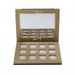 Magnetic Closure Empty Eyeshadow Palette Box Cardboard 12 Colors 27mm for sale