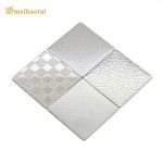 Silver Mirror Embossed Stainless Steel Sheet For Hotel Decoration for sale