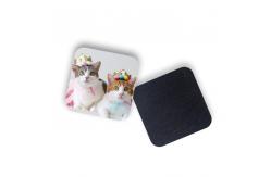 China 8 X 8cm Square Shape Red Fox Custom Printed Coasters supplier