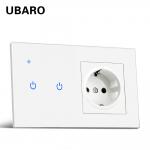 TuYa WiFi Smart Switch Socket Combination App Manual Control Smart Plug With Switch
