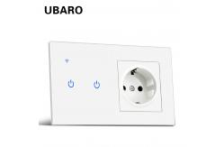 China TuYa WiFi Smart Switch Socket Combination App Manual Control Smart Plug With Switch supplier