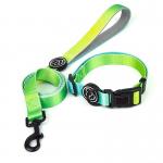 Gradient Pet Collars Leashes Set 150Cm Chain Length Seat Belt Buckle Dog Collar for sale