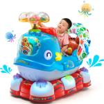 Commercial kids coin operated game machine QQ Whale kiddy rides for children for sale