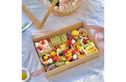China Kraft Picnic Box with Window 3-Compartment Eco-Friendly Packaging supplier