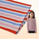 Low Shrinkage Jersey Cotton T Shirt Fabric Yarn Dye Long Sleeved Shirt Fabric for sale