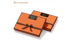 China Foil Stamping Logo Square Rectangle Candy Chocolate Packaging Box Luxury With Gold Insert supplier