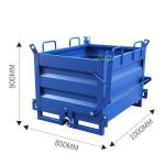 Effortless Steel Garbage Bin Waste Disposal in Workshop Easy Button Open Scrap Box for sale