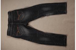 China Supreme Quality Dark Black Crosshatch Slub Stretch Denim Fabric For Men Jeans supplier