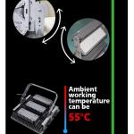 Grey Housing Ac220v High Lumen Led Floodlight Aluminum