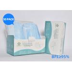 3 Layers Blue Face Mask Surgical Disposable Excellent Bacterial Filtration Properties for sale