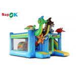 5.5x5x3.9mH Sea World Theme Children Inflatable Bounce Slide for sale