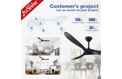 China CE ROHS 3 Blade Solid Wood Ceiling Fan Without Light 60 Inch supplier