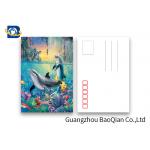 Durable Dolphin 3D Lenticular Postcards CMYK UV Offset Printing Cartoon Design