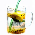 450ml Single Wall Glass Coffee Cup With Handle Simple Design Heat Proof for sale