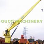 Stable Steel Structure Straight Boom Marine Deck Cranes 5T 15M for sale