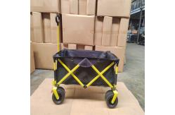 China Multipurpose Folding Beach Wagon Push Pull Folding Wagon With Four Wheel 60KGS supplier