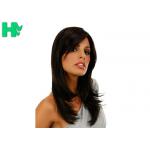 Premium Soft 16 Inch Long Synthetic Wigs Normal Lace Silky Straight for sale