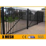 6 Point Welds Security Metal Fencing Black Aluminium Palisade Fence for sale