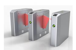 China Waist Height Retractable 40W Stainless Steel Flap Turnstile 0.2s supplier