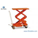 Electric Hydraulic Double Scissor Lift Table Cart 56 Lifting Manual Scissor Table for sale