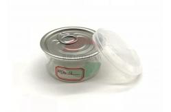 China 28mm Height Clear Plastic Cylinder With Peel Off Lid For Nuts , Coffee supplier