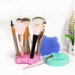 OEM No Deformation Bear Shape Silicone Makeup Brush Holder for sale