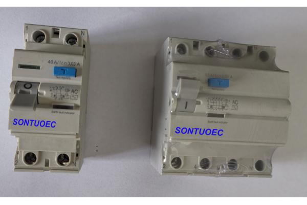 AC Residual Current Limiting Circuit Breaker 2 Pole With Plastic Texture